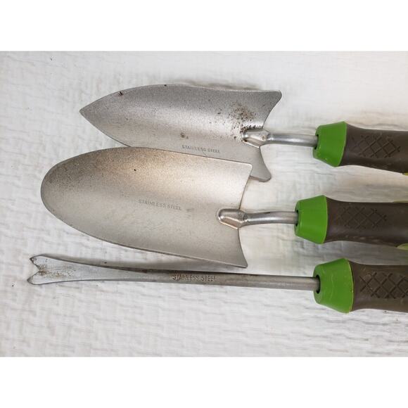 (O4) AMES Ergo Gel Grip Garden Tool Set with Hand Trowel Transplanter Weeder - Picture 3 of 7